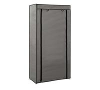 Vidaxl mueble zapatero con funda de tela gris 58x28x106 cm