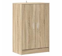 vidaXL Mueble Zapatero Contrachapada 60x35x92 cm Armario Banco Pasillo Color Blanco, Blanco brillante, Roble Sonoma