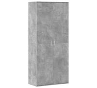 vidaXL Mueble zapatero contrachapada gris hormigón 80x39x178 cm