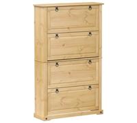 vidaXL Zapatero Corona Madera Maciza de Pino 99x32x163,5 cm