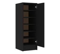 vidaXL Mueble zapatero de aglomerado negro 32x35x92 cm