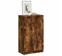 vidaXL Mueble Zapatero de Madera Contrachapada Armario Estante Adorno Color Blanco, Blanco brillante, Gris hormigón