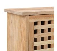 vidaXL Mueble zapatero de madera maciza de nogal 55x20x104 cm Marrón