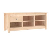 vidaXL Mueble zapatero de madera maciza de pino 110x38x45,5 cm