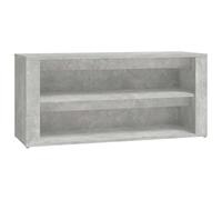 vidaXL Mueble Zapatero Estante Armario Pasillo Entrada Recibidor Almacenamiento Organizador Sala de Estar Madera Contrachapada Gris Hormigón