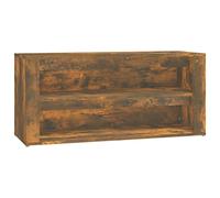 vidaXL Mueble zapatero Estante armario Madera contrachapada Organizador Roble ahumado