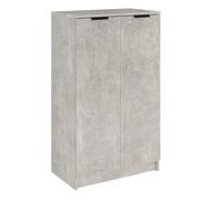 vidaXL Mueble zapatero armario de madera contrachapada con puertas 59x35x100,5 cm gris hormigón