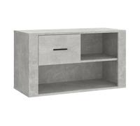 Vidaxl mueble zapatero madera contrachapada gris hormigón 80x35x45 cm