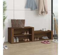 vidaXL Mueble zapatero madera contrachapada marrón roble 150x35x45 cm