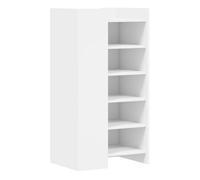 vidaXL Mueble zapatero de madera de ingeniería blanco 52x37,5x100 cm, organizador de zapatos