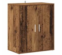 vidaXL Mueble zapatero madera ingeniería madera envejecida 60x35x70 cm en color Madera antigua/Roble artisan | almacenamiento funcional diseño moderno para baño dormitorio sala