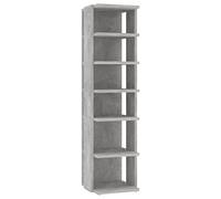 vidaXL Mueble Zapatero Organizador de Zapatos Armario Pasillo Almacenaje Taburete Puf Caja Banco Estantería Contrachapada Gris Hormigón 27,5x27x102 cm