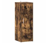 vidaXL Mueble Zapatero Organizador de Zapatos Soporte Armario Pasillo Almacenaje Estantería Madera Contrachapada Roble Ahumado 32x35x92 cm