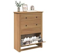 vidaXL Mueble zapatero Panama Madera maciza de pino 80x35x105 cm