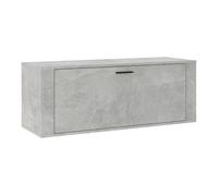 vidaXL Zapatero pared contrachapada gris hormigón 100x35x38 cm