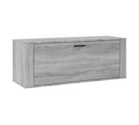 vidaXL Zapatero pared contrachapada gris Sonoma 100x35x38 cm