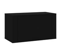 vidaXL Mueble zapatero pared madera contrachapada negro 70x35x38 cm