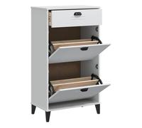 vidaXL Mueble zapatero VIKEN madera de ingeniería blanco