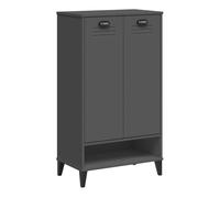 vidaXL Mueble Zapatero Armario Estante de Zapatos Madera de Ingeniería Color Blanco, anthracite grey, Negro