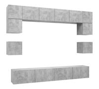 vidaXL Muebles de pared de TV 8 piezas aglomerado color 100x30x30 cm, Mueble de Salon, Mueble TV, Mueble TV salon, Mesa de TV, Mueble tele