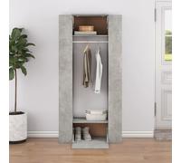 vidaXL Muebles de recibidor 2 uds madera contrachapada gris hormigón