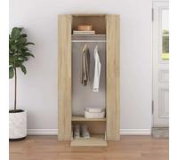 vidaXL Muebles de recibidor 2 uds madera contrachapada en color Gris hormigón/Gris sonoma/Roble ahumado y más | almacenamiento funcional diseño moderno para baño dormitorio sala
