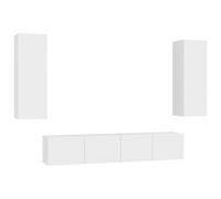vidaXL Muebles de salón 4 piezas madera de ingeniería 80x30x30 cm, Mueble de Salon, Mueble TV, Mueble TV salon, Mesa de TV, Mueble tele
