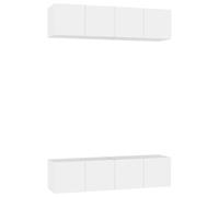 vidaXL Muebles de salón 4 uds madera ingeniería 60x30x30 cm, Mueble de Salon, Mueble TV, Mueble TV salon, Mesa de TV, Mueble tele