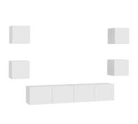 vidaXL Muebles de salón 6 piezas madera ingeniería 80x30x30 cm, Mueble de Salon, Mueble TV, Mueble TV salon, Mesa de TV, Mueble tele