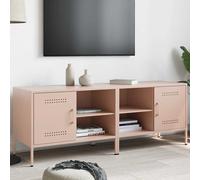 vidaXL Muebles de TV 2 piezas acero rosa 68x39x50,5 cm