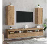 vidaXL Muebles de TV 2 uds madera roble artisan 30,5x30x90 cm