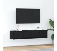 vidaXL Muebles de TV 2 uds Roble Negro 60x31x25,5 cm Madera ingeniería