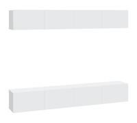 vidaXL Muebles de TV 4 piezas blanco 100x30x30 cm