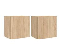 vidaXL Muebles de TV de pared madera roble Sonoma 40,5x30x40 cm 2 uds