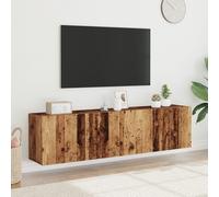 vidaXL: 2 armarios de pared para televisión, estilo madera envejecida, 80x30x41 cm