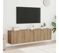 vidaXL Muebles de TV de pared 2 unidades roble artisian 80x30x41 cm
