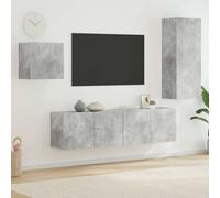 Vidaxl Muebles TV Pared 4 Piezas Madera Ingeniería