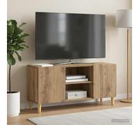 vidaXL: Muebles para televisión de 102 x 34,5 x 50 cm, estilo artesano, fabricados en material de madera con acabado en roble