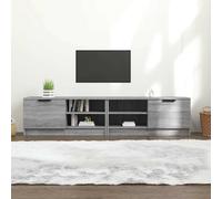 vidaXL: 2 armarios de TV, color gris Sonoma, 80x35x36,5 cm, fabricados en material de madera