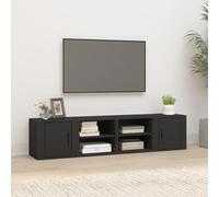 vidaXL Muebles para TV 2 uds madera contrachapada negro 80x31,5x36 cm