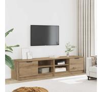 vidaXL: 2 armarios de TV, estilo artesanal, roble, 80x35x36,5 cm, material de madera