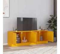 vidaXL Muebles para TV 2 unidades acero amarillo mostaza 67x39x44 cm