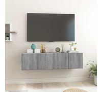 vidaXL Muebles para TV colgantes 2 uds madera gris Sonoma 60x30x30 cm