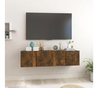 vidaXL Muebles para TV colgantes 2 uds roble ahumado 60x30x30 cm