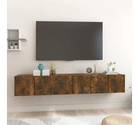 vidaXL Muebles para TV colgantes 3 uds roble ahumado 60x30x30 cm