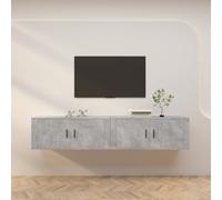vidaXL Muebles para TV de pared 2 uds 100x34,5x40 cm, Mueble de Salon, Mueble TV, Mueble TV salon, Mesa de TV, Mueble tele