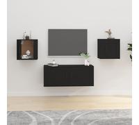 vidaXL Muebles para TV de pared 2 uds negro 40x34,5x40 cm