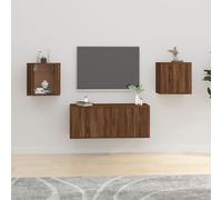 vidaXL Muebles para TV de pared 2 uds roble marrón 40x34,5x40 cm