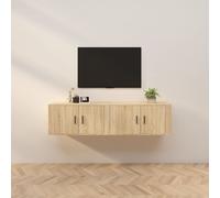 vidaXL Muebles para TV de pared 2 uds roble Sonoma 80x34,5x40 cm