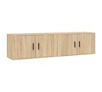 vidaXL Muebles para TV de pared 2 uds roble Sonoma 80x34,5x40 cm